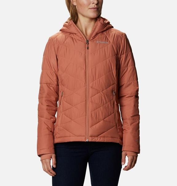 Columbia Heavenly Hooded Jacket Pink For Women's NZ83294 New Zealand